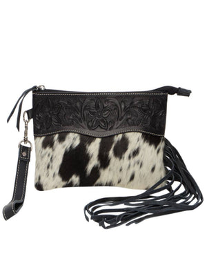Tooling Leather Tassel Clutch - Salvador