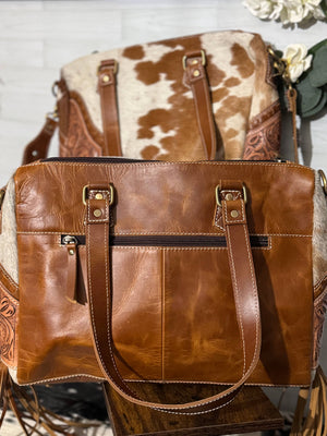 Fringe -Tooled leather and cowhide