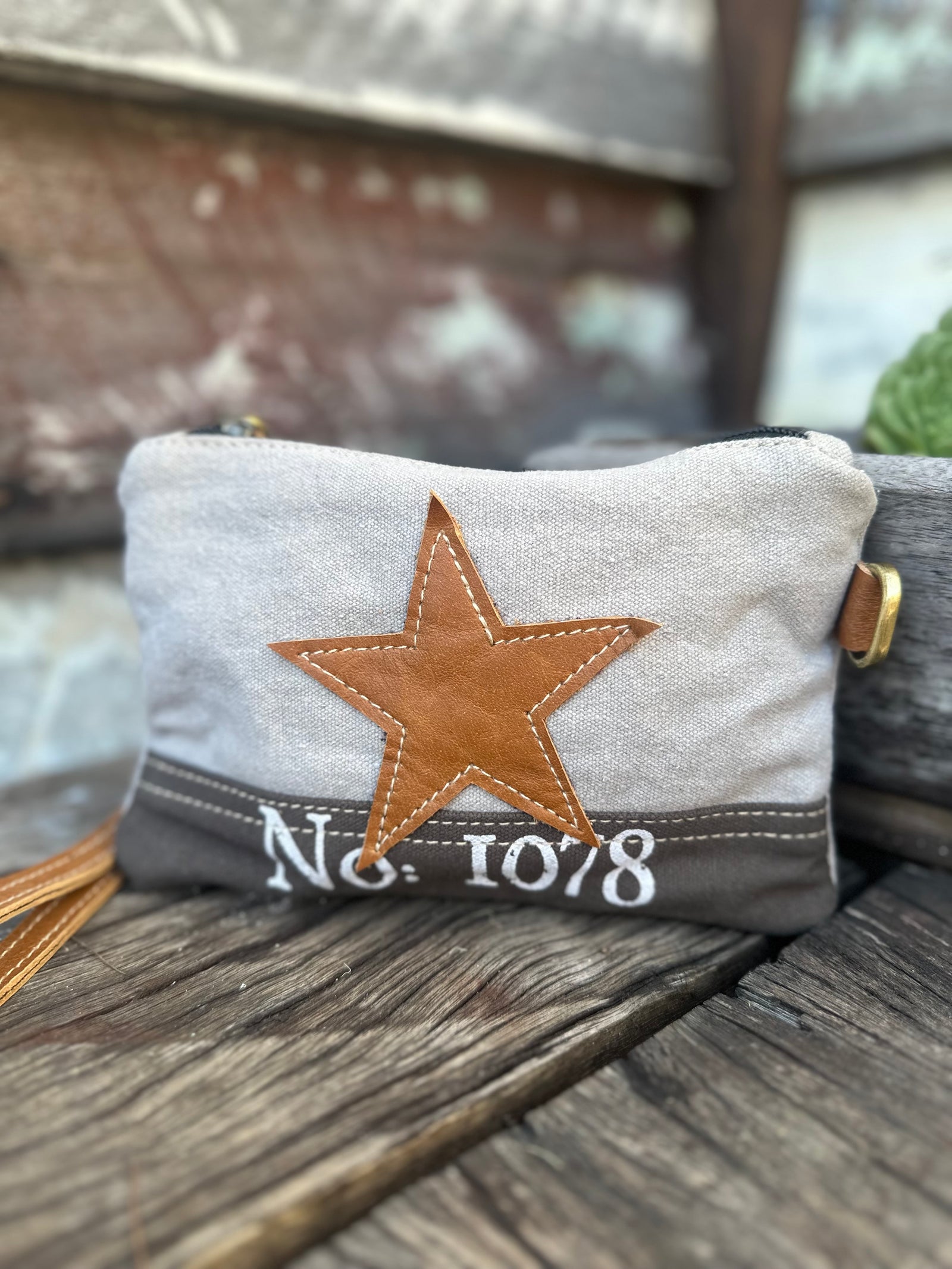Canvas Wristlet With Star