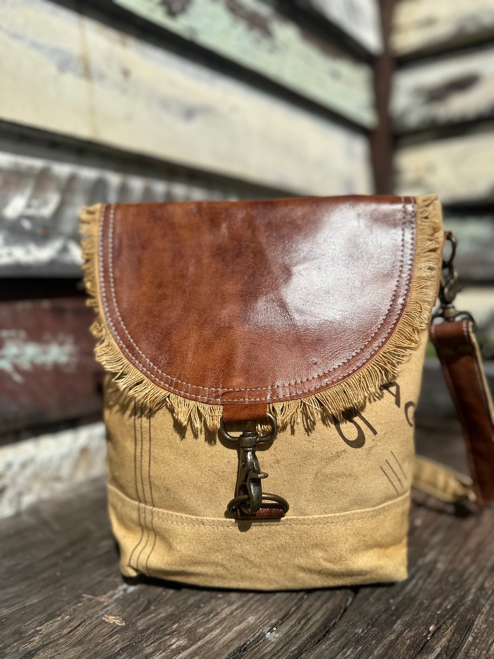 Leather Flap Shoulder Bag