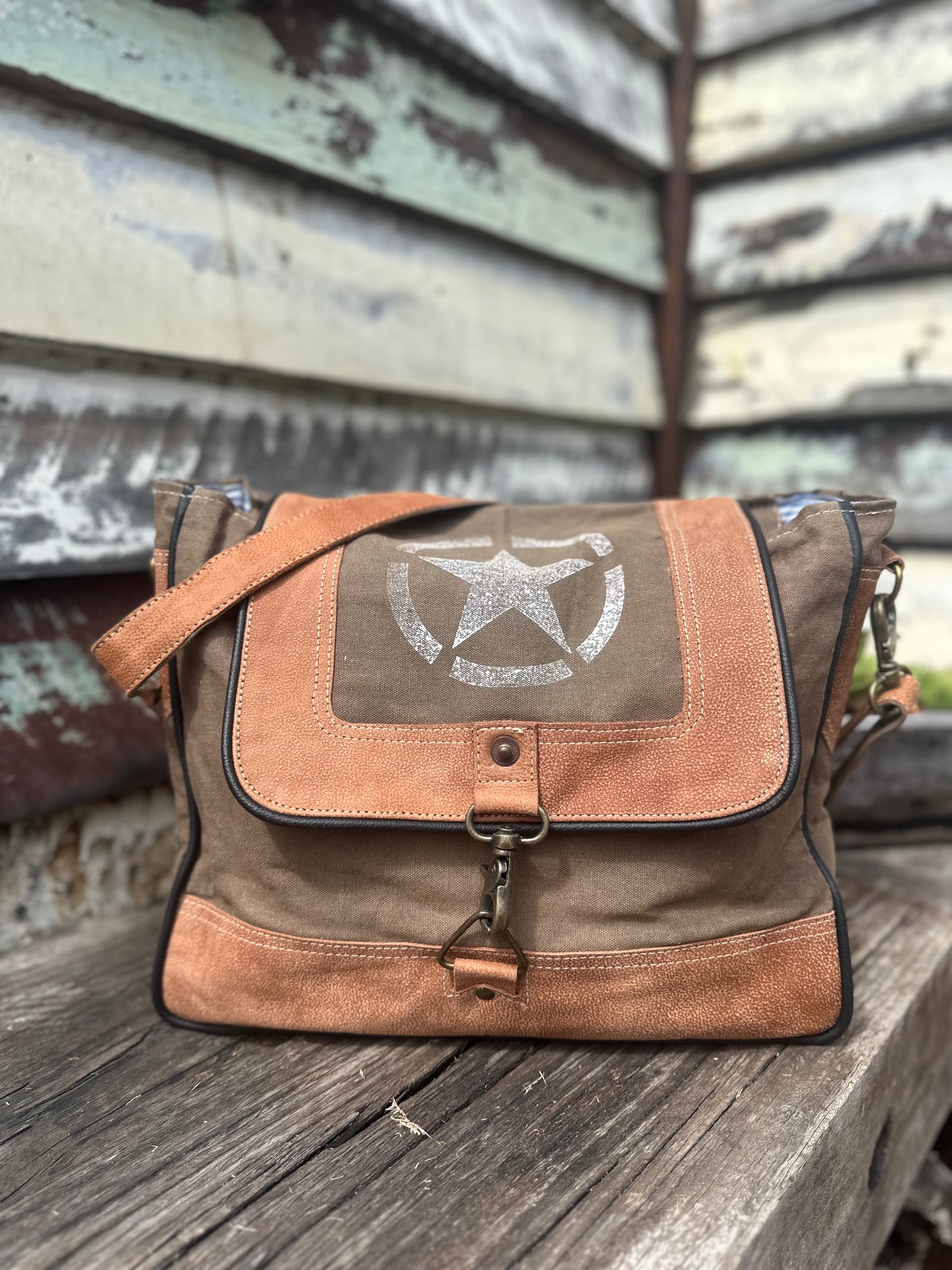 Crossbody Upcycled Canvas Ladies Bag