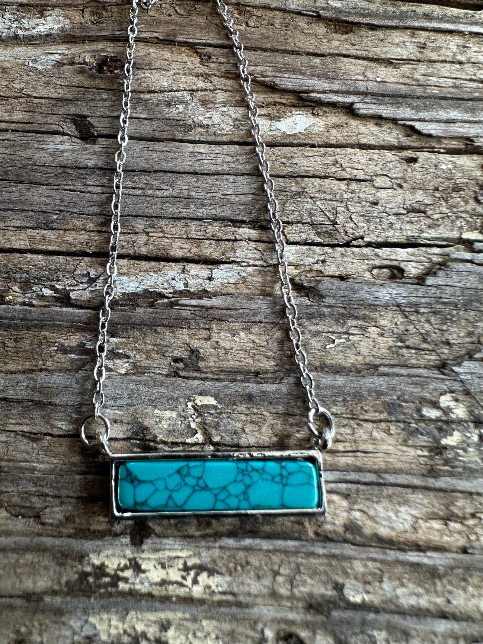 Turquoise Bar Necklace