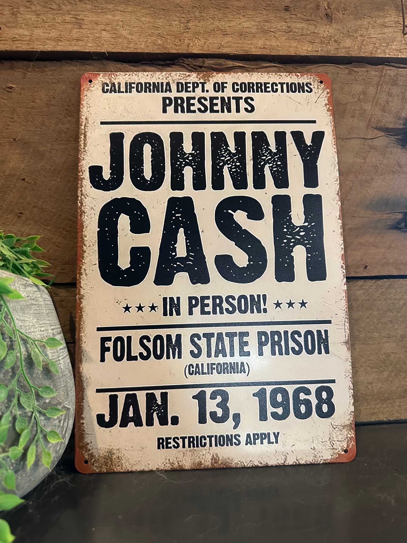 Tin Sign Johnny Cash