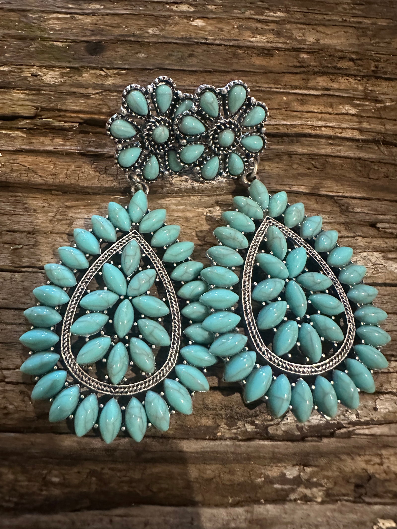 Large Turquoise Earrings
