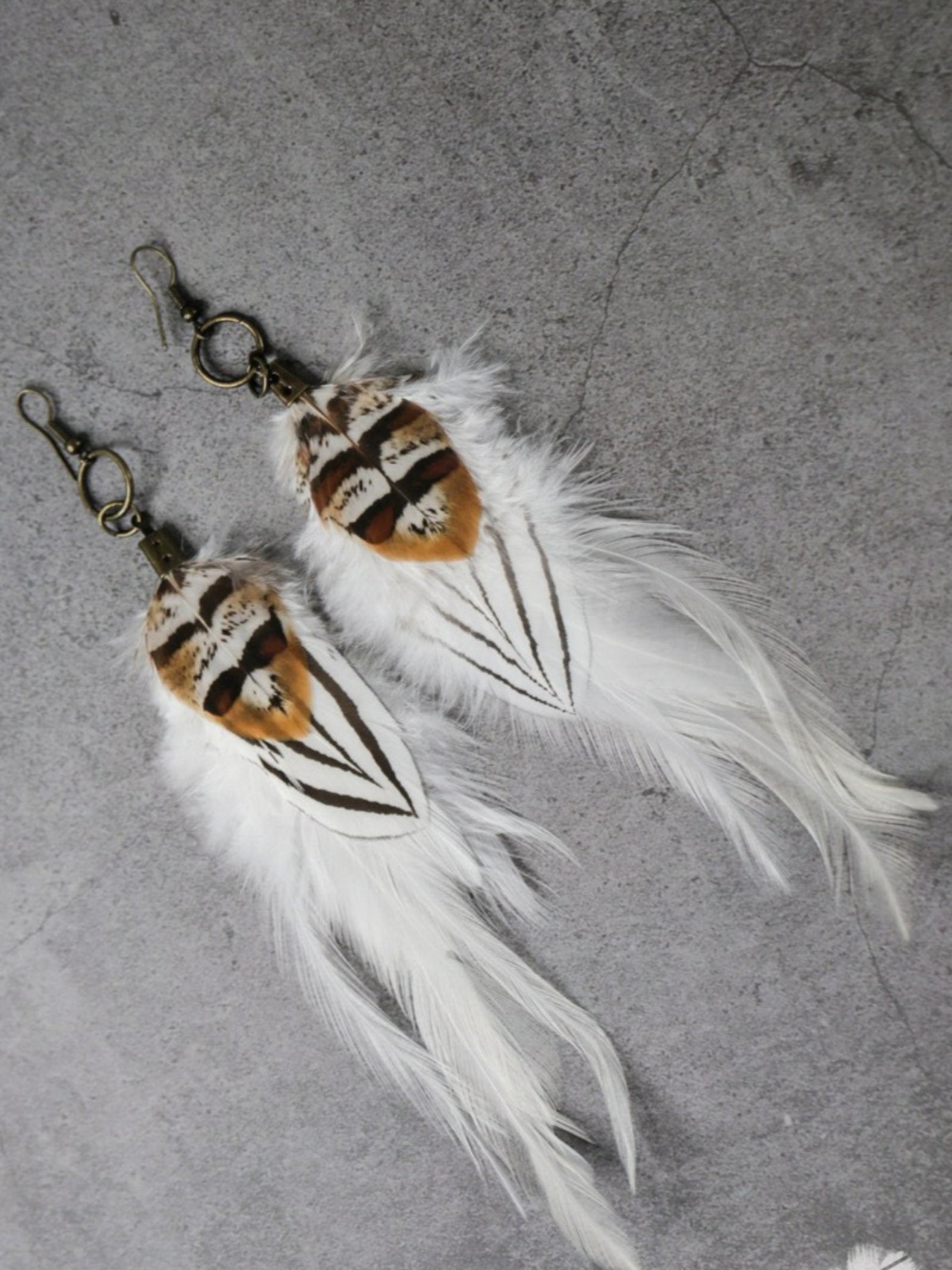 Hand Made Feather Earrings