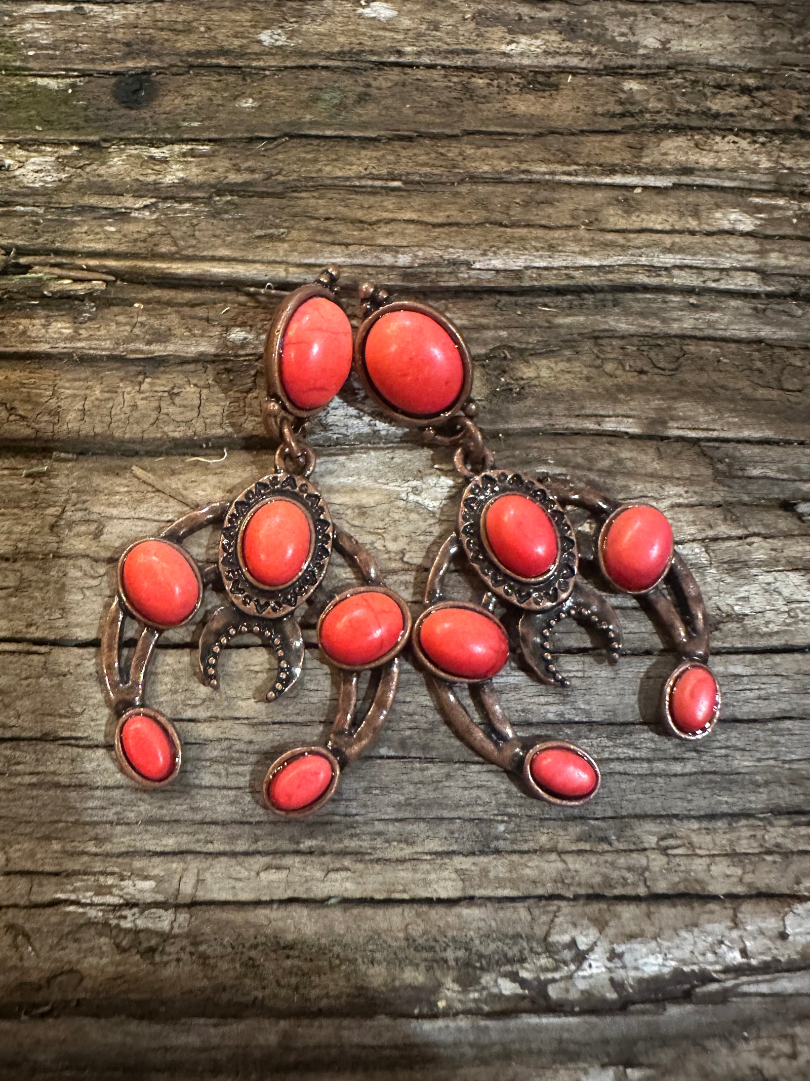 Red Stone Earrings