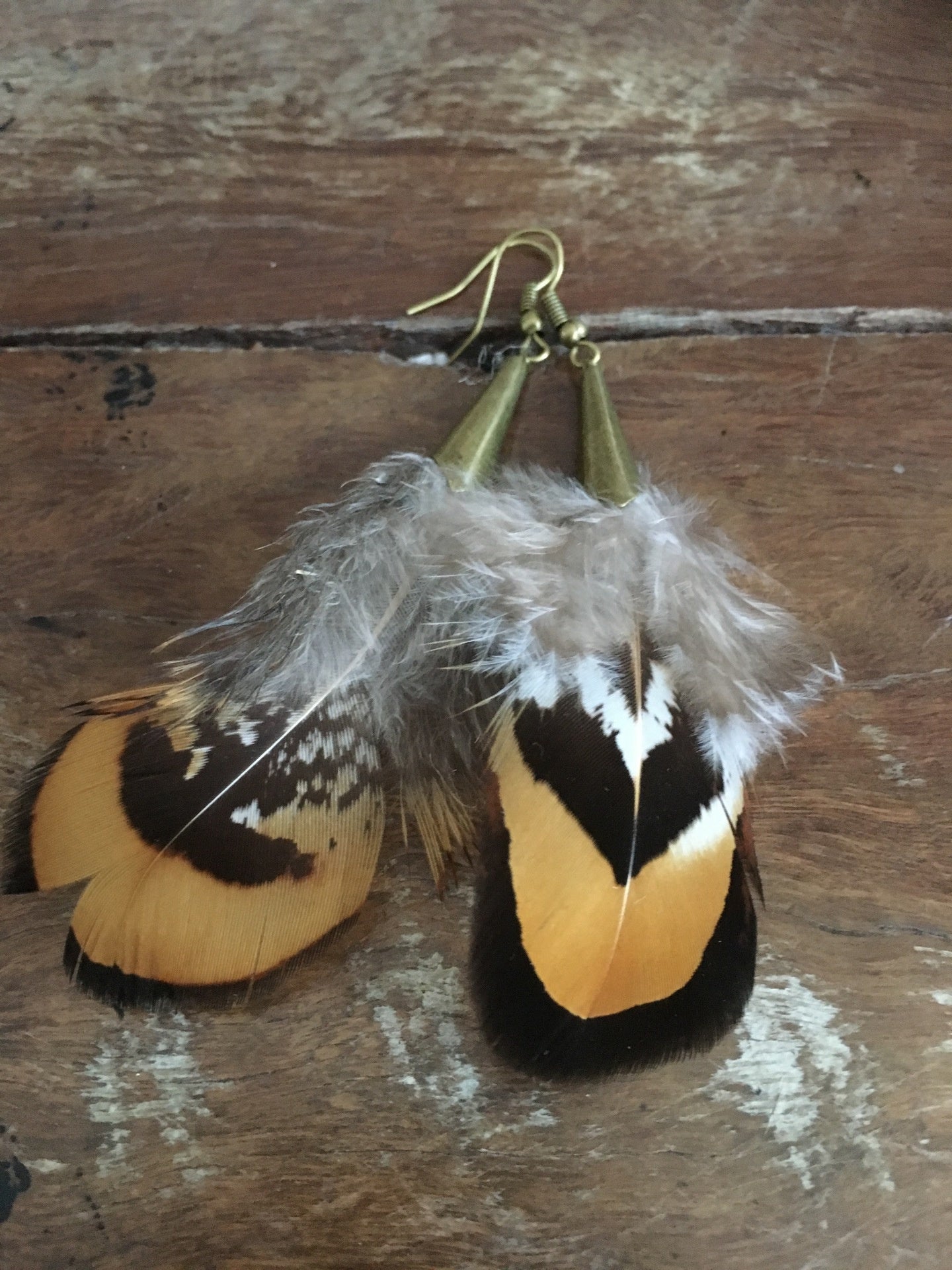 Tiger Feather Earrings - Surf meets Southwest