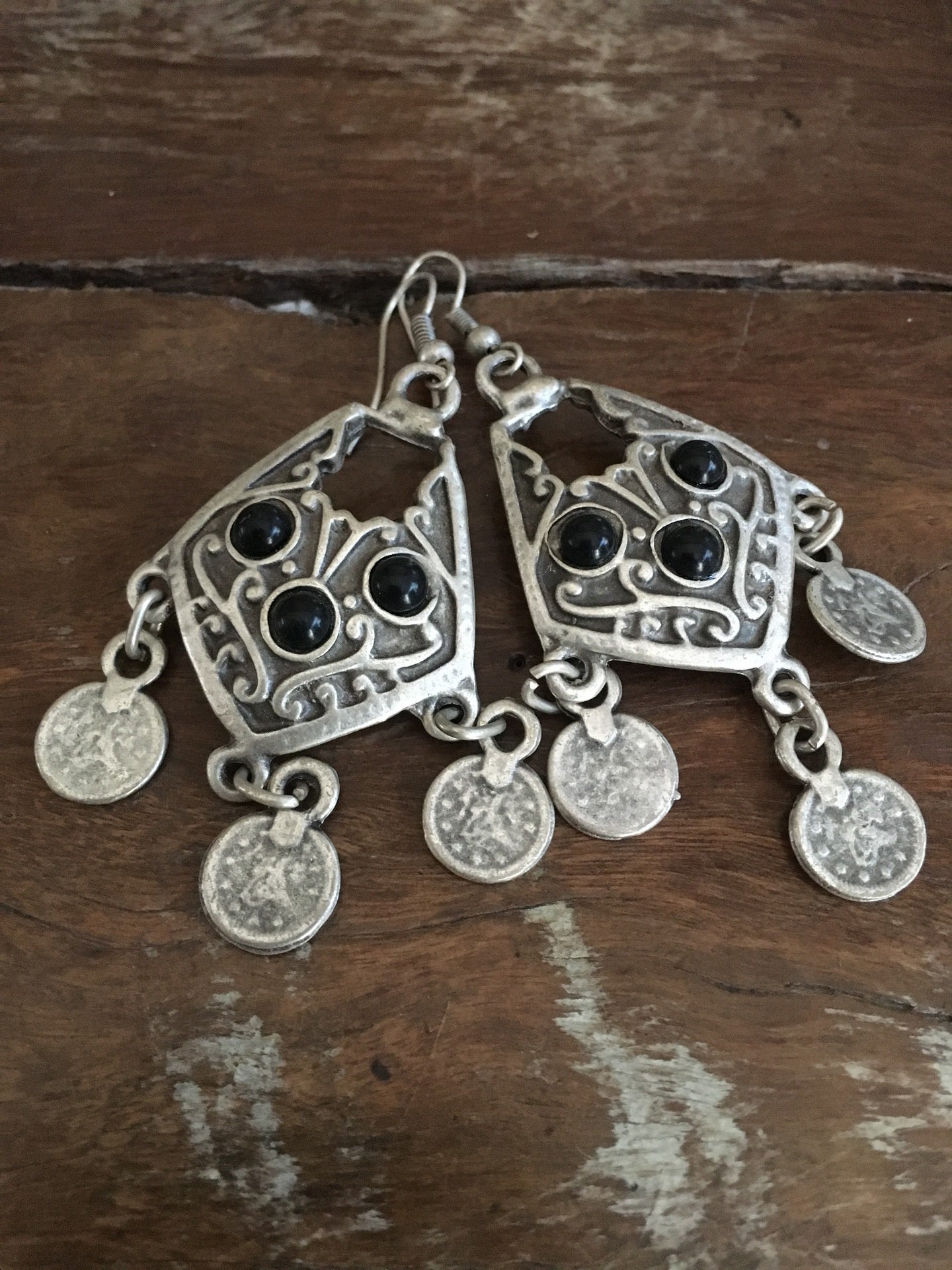 Ethnic Stone Triangle Earrings - Surf meets Southwest