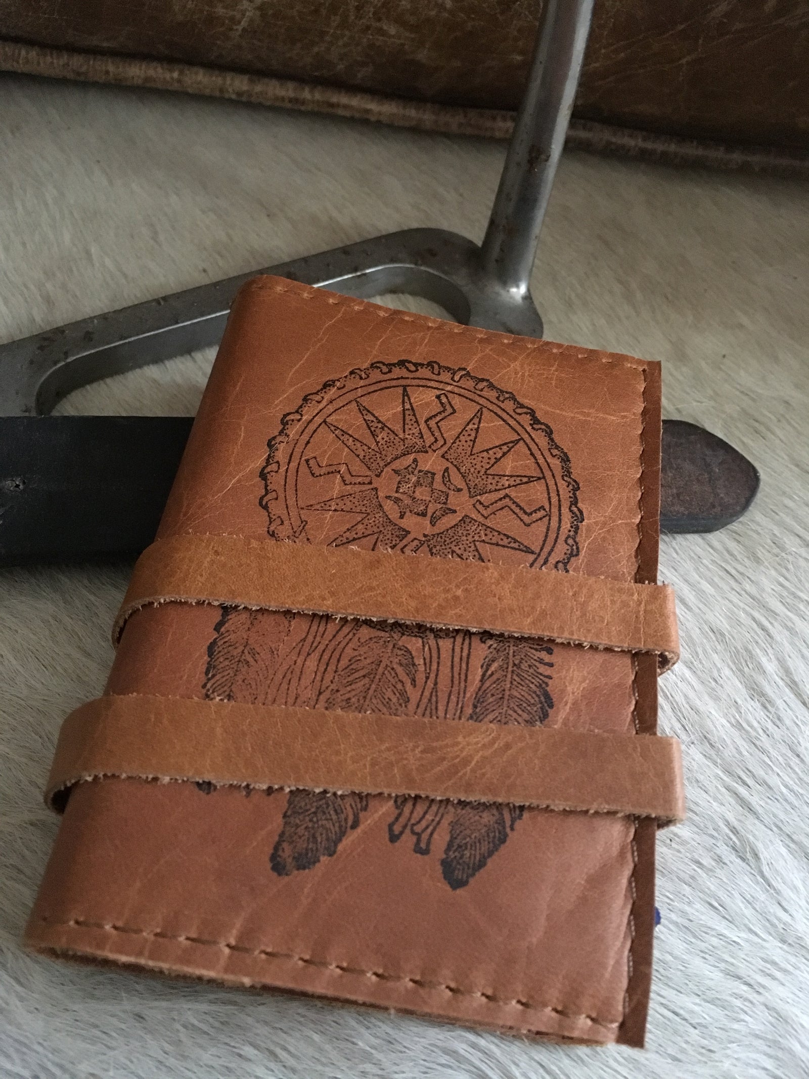 Leather Journal Dream Catcher - Surf meets Southwest