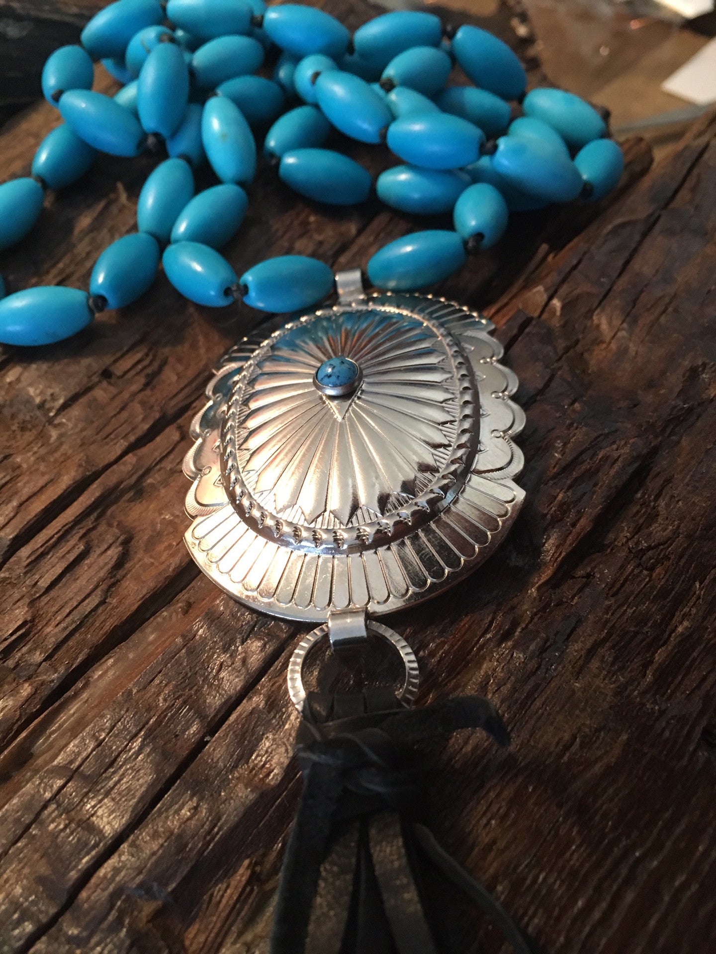 Long Concho Tassel Necklace - Surf meets Southwest