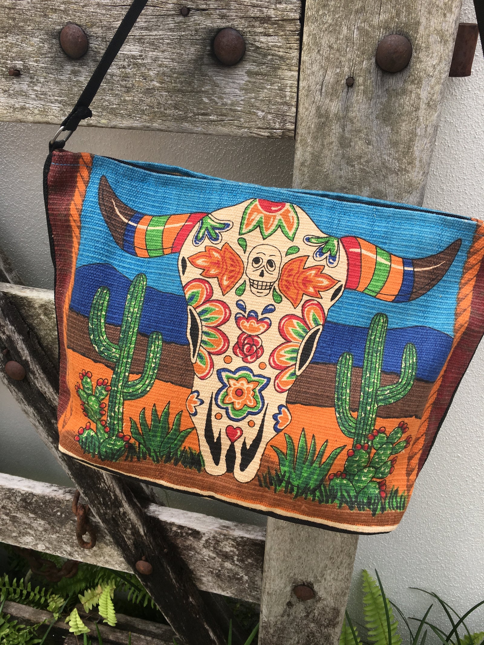 Skull Canvas Bag - Surf meets Southwest