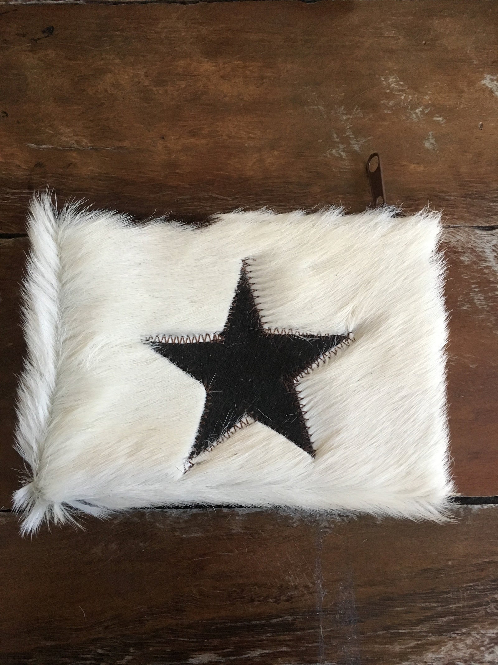 Cowhide Cosmetic Bag/Coin Purse - Surf meets Southwest